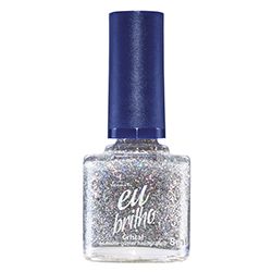 Esmalte Jequiti Eu Brilho Glitter Cristal